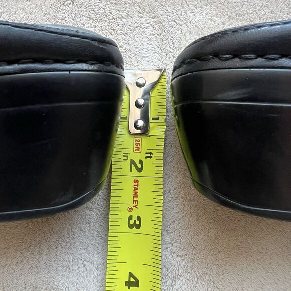 Dansko Solitaire Black Leather Mary Jane Clog Shoe Women 38 US 7.5-8 Casual Boho - Picture 12 of 16